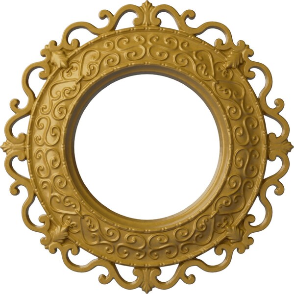 Ekena Millwork Orrington Ceiling Medallion (Canopies up to 6 5/8"), 13 1/4"OD x 6 5/8"ID x 1 1/8"P, Iridescent Gold CM13ORIGS - main